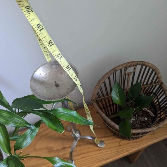 Vintage Hand Forged Metal Candle Holder Three Legged - Picture 10 of 11